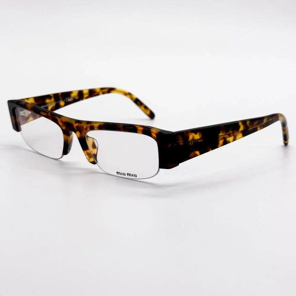 NEW MIU MIU EYEGLASSES MUB07S 14L08N HAVANA WOMEN MU B07S SMU B07